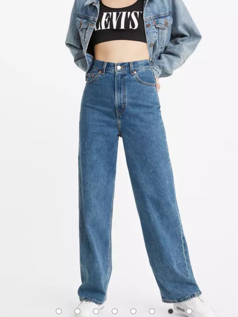 Levi's Women's High-Rise Wide Leg Jeans in Blue Denim